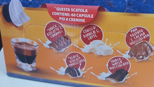 Caff Barbaro | Box da 60 capsule A Modo Mio miscela Blu dolce + 8 Cremine Magiche